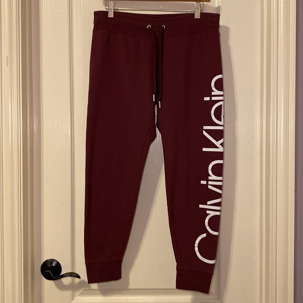 Calvin Klein Women’s Maroon Performance Logo Jogger Size Small NWOT